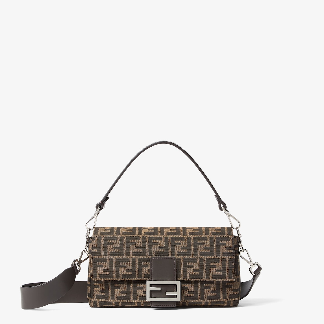 FENDI Baguette® Tobacco brown FF jacquard fabric bag - Image 1